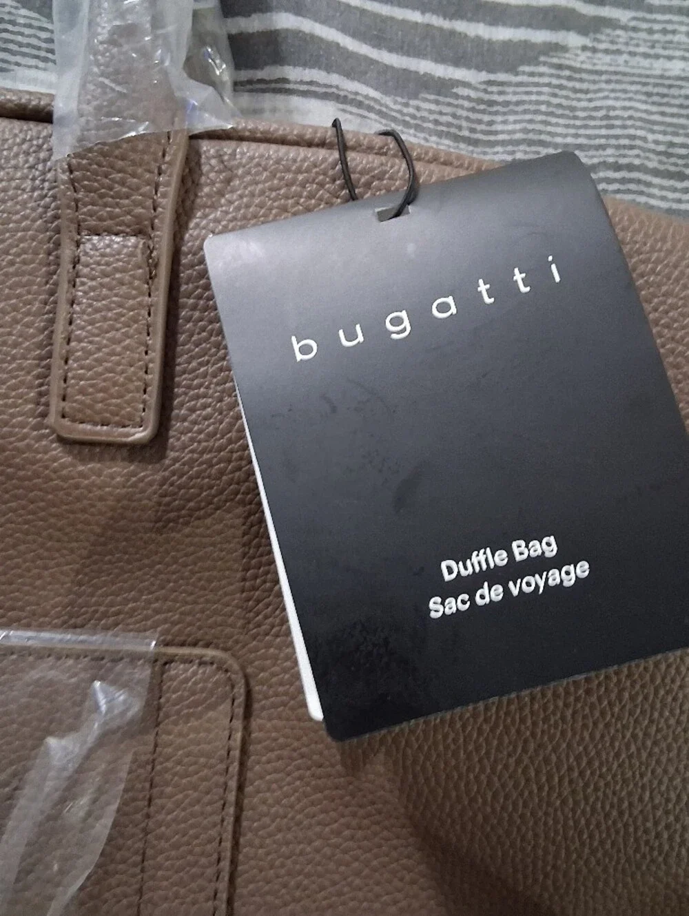 Bugatti Brown Leather Duffel Bag